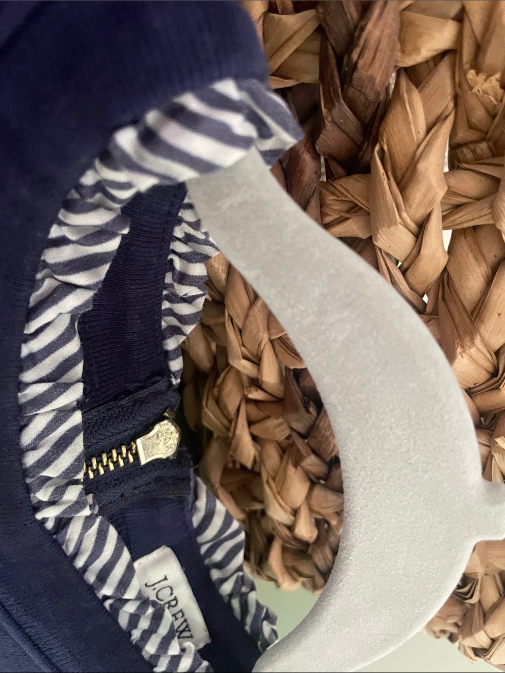 J Crew Ruffle neck & sleeve pullover. - Picture 3 of 6
